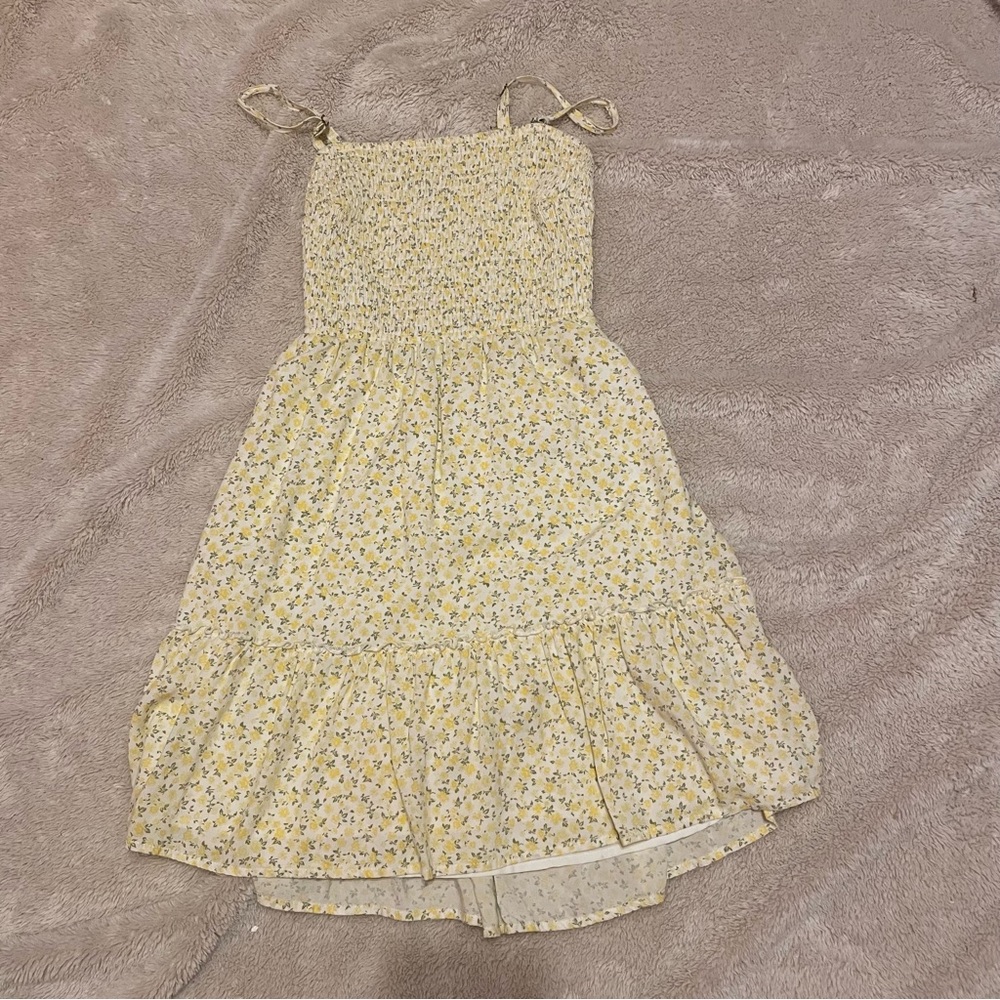 Hollister Floral Yellow Sundress